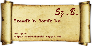 Szemán Boróka névjegykártya